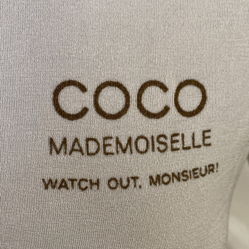 Chanel Coco Employee Sheer Shirt Top short sleeve size large - Picture 3 of 15